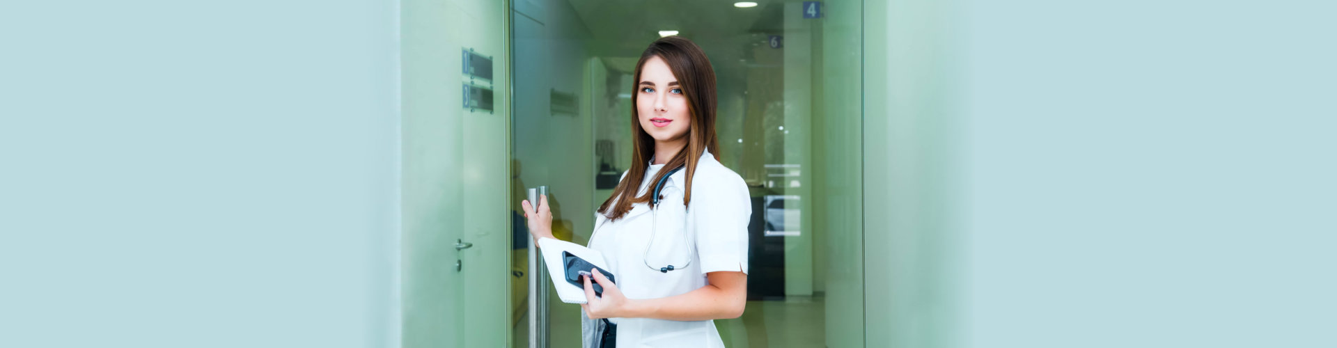 nurse smiling